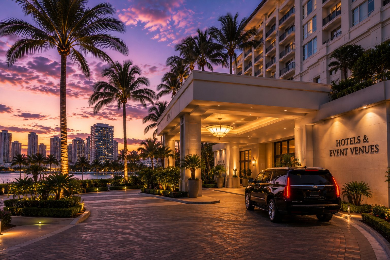 Hotels & Event Venues luxury chauffeur and black SUV transportation